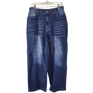 Shein Curve Curve Jeans Womens High Rise Wide Leg, sz 32 (0XL)